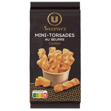Minifeuilleté torsades beurre et fromage  paquet de 100g