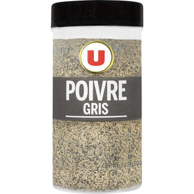 Poivre gris moulu  grand format, 100g