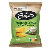 Chips ondulées saveur fromage frais et fines herbes BRET'S, 125g