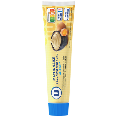 Mayonnaise allégée en matières grasses à la moutarde de Dijon  bocalde180g