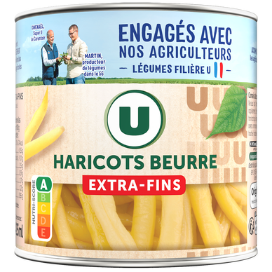 Haricots beurre extra fins  boite de 220g