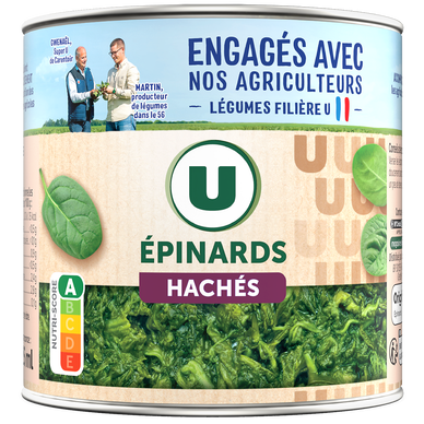 Epinards hachés - Boîte de 395g