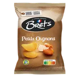 Chips ondulées saveur crème oignons BRETS, sachet de 125g