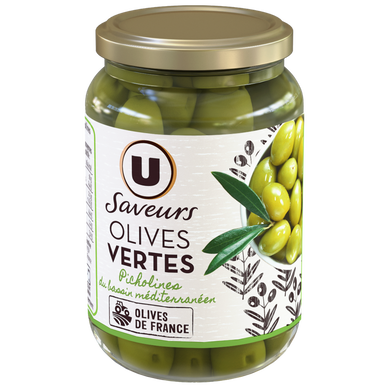 Olives vertes picholine pasteurisées bocal 37cl