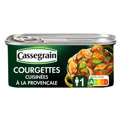Courgettes cuisinées à la Provençale CASSEGRAIN - Boîte 185g