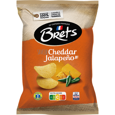 Chips Saveur Cheddar Jalapeno BRETS 125g