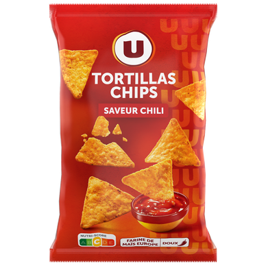 Tortilla chips goût chili  paquet de 150g