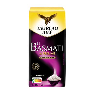 Riz basmati Penjab long grain naturel.parf.TAUREAU AILE 600g