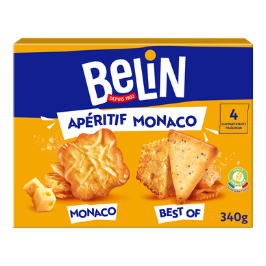 Biscuits apéritifs crackers Monaco BELIN - Paquet de 340g