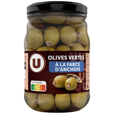 Olives vertes farcies à la pâte d'anchois Bocal 120g