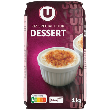 Riz rond dessert  paquet carré de 1kg
