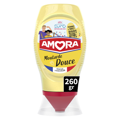 Moutarde douce AMORA, flacon souple de 260g