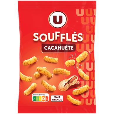 Biscuits apéritifs Snacks goût cacahuètes sachet de 90g