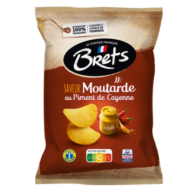 Chips saveur moutarde piment de Cayenne BRETS 125g
