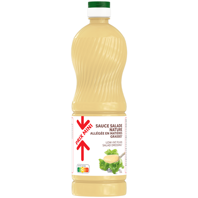 Sauce vinaigrette nature allégée en matières grasses PRIX MINI - 1L