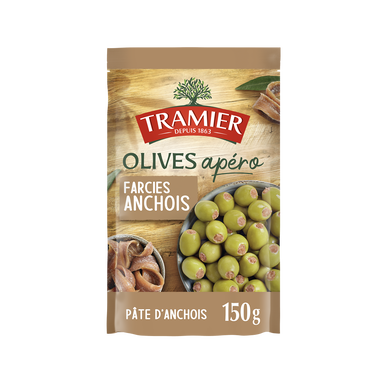 Olives Apéro Farcies Anchois TRAMIER - sachet 150g