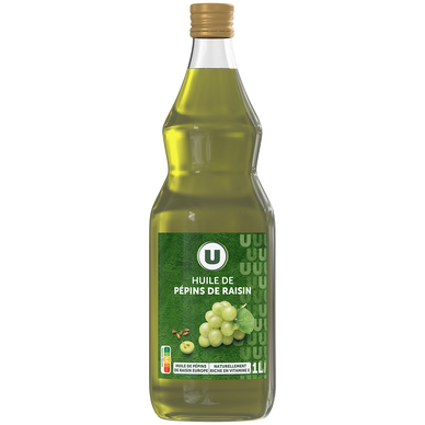 Huile de pépins de raisin, bouteille de 1 litre