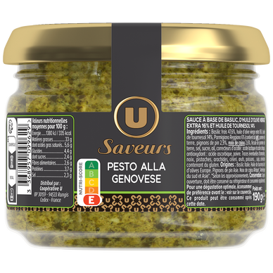 Sauce pesto alla genovese  bocal de 190g