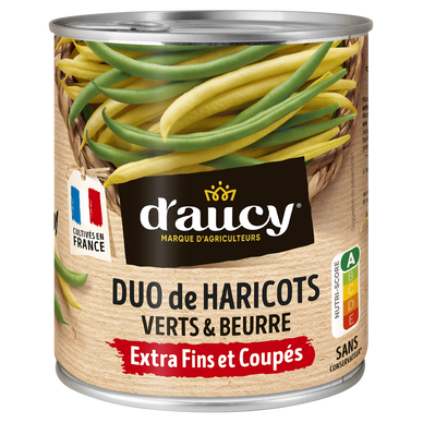 Duo de haricots verts et beurre Cultivé en France D'AUCY - 455g