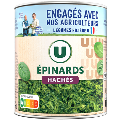 Epinards hachés - Boîte de 795g