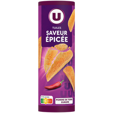 Tuiles goût épicé  paquet de 170g