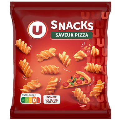 Biscuits apéritifs Snacks goût pizza sachet de 60g