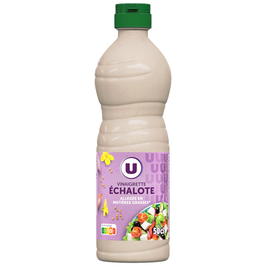 Vinaigrette allégée en matières grasses à l'échalote  bouteille de 500ml
