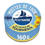 Miettes de Thon huile de tournesol PETIT NAVIRE - 160g