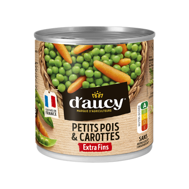 Petits pois et carottes extra-fins Cultivé en France D'AUCY - 265g