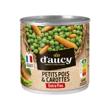 Petits pois et carottes extra-fins Cultivé en France D'AUCY - 265g