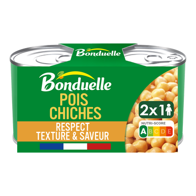 Pois chiches très peu de jus BONDUELLE 2x130g