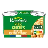 Pois chiches très peu de jus BONDUELLE 2x130g