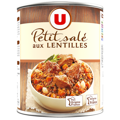 Petit salé aux lentilles  boîte de 840g
