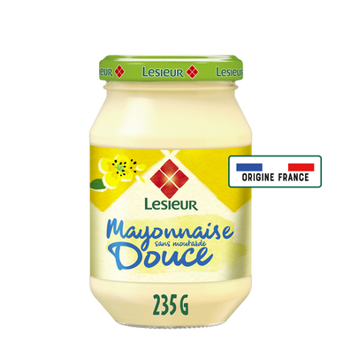Mayonnaise fine et douce LESIEUR, pot de 235g