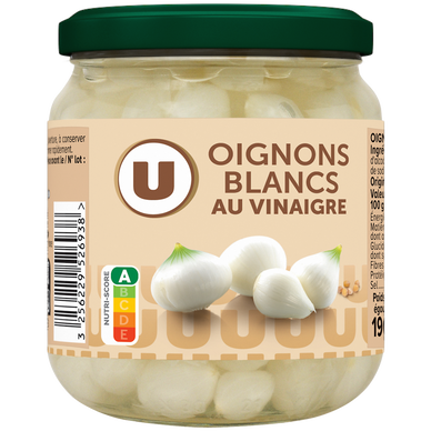 Oignons blancs au vinaigre - Bocal 37cl