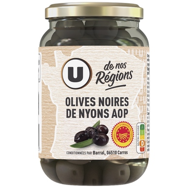 Olives noires de Nyons aop pasteurisées bocal 230g