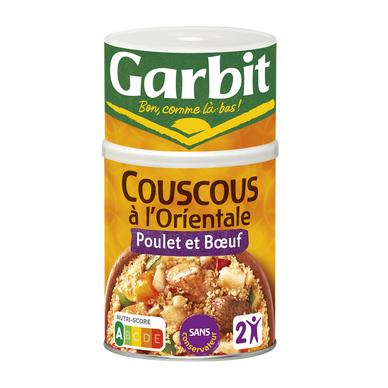 Couscous royal poulet et boeuf GARBIT, boîte 3/2, 980g