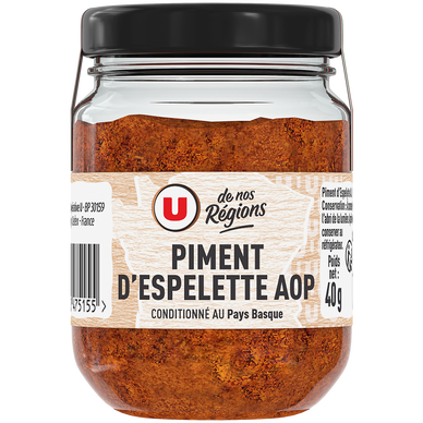 Piment d'espelette aop  format classique 40g