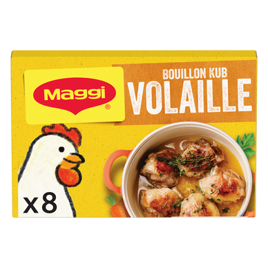 Bouillon cube volaille MAGGI, boite de 8 cubes, 80g