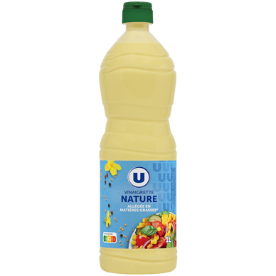 Vinaigrette nature allégée en matières grasses  bouteille de 1 litre
