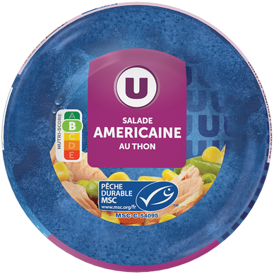 Salade Américaine au thon pêché à la ligne  bol de 1/3, 250g