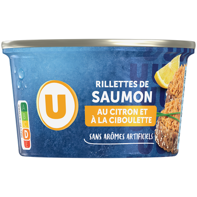 Rillettes de saumon citron et ciboulette  boîte de 125g