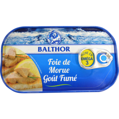 Foie de morue BALTHOR, boîte de 123g