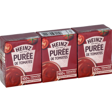 Purée de tomates HEINZ brique 3x212g