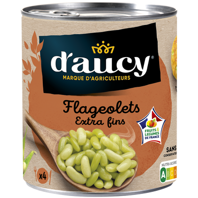 Flageolets verts extra-fins Cultivé en France D'AUCY - 530g