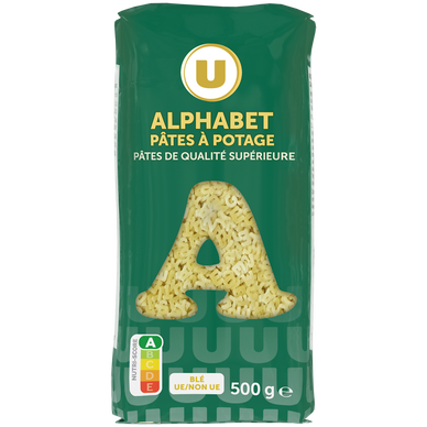 Pates alphabets, sachet de 500g