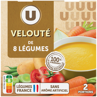 Soupe Velouté aux 8 légumes brique 2x30cl 620g