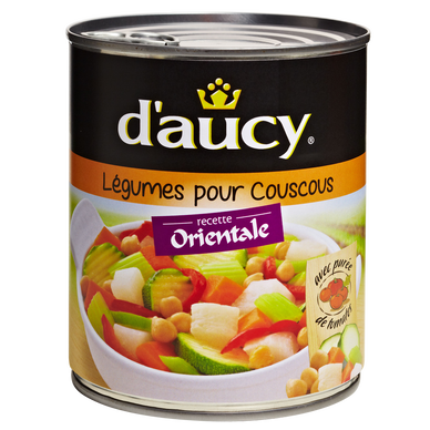 Légumes pour couscous Sans conservateur D'AUCY - Boîte de 800g