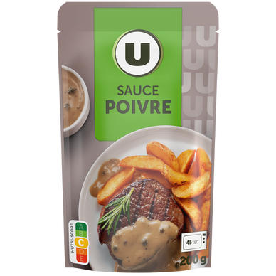 Sauce liquide au poivre  sachet de 200g