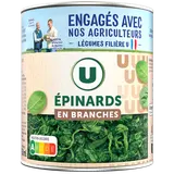 Epinards en branches - Boîte de 530g net égoutté
